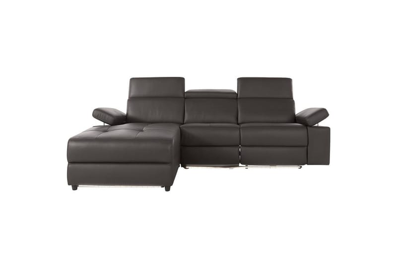 Hörnsoffa 3-sits Rayland Brun, PU, Vänster Manuell Fåtölj - Brun, PU, Vänster Manuell Fåtölj - Möbler - Vardagsrum - Soffor - Skinnsoffor