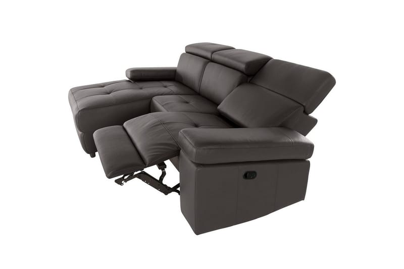 Hörnsoffa 3-sits Rayland Brun, PU, Vänster Manuell Fåtölj - Brun, PU, Vänster Manuell Fåtölj - Möbler - Vardagsrum - Soffor - Skinnsoffor