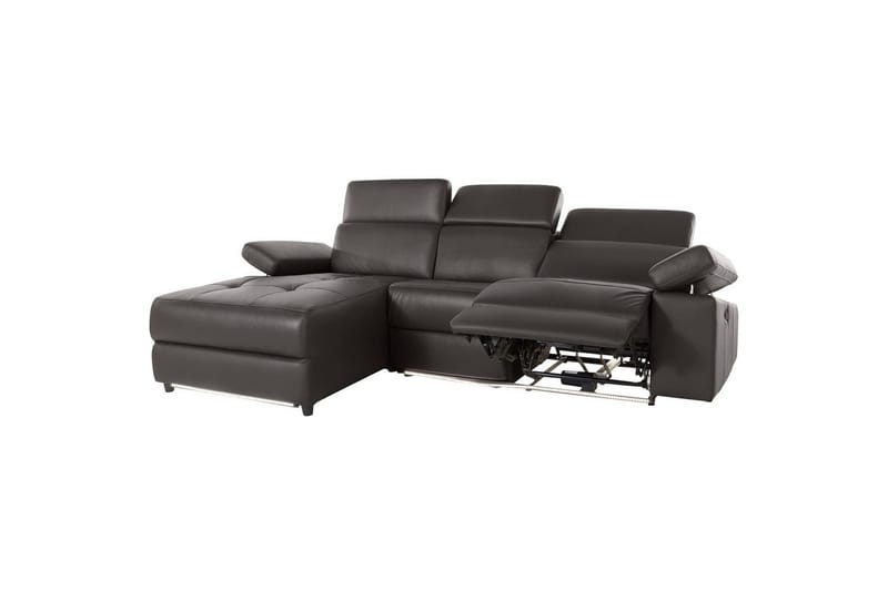 Hörnsoffa 3-sits Rayland Brun, PU, Vänster Manuell Fåtölj - Brun, PU, Vänster Manuell Fåtölj - Möbler - Vardagsrum - Soffor - Reclinersoffor & Biosoffor