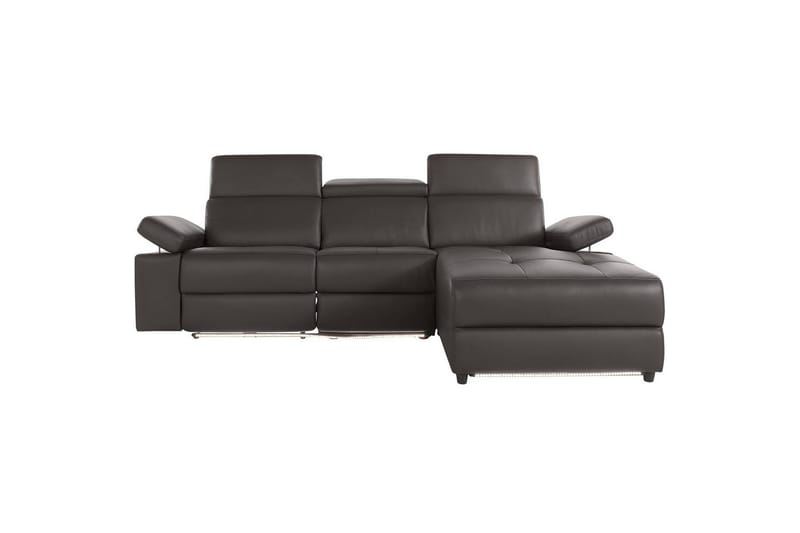 Hörnsoffa 3-sits Rayland Brun, PU, Höger elektrisk vilstol - Brun, PU, Höger elektrisk vilstol - Möbler - Vardagsrum - Soffor - Reclinersoffor & Biosoffor