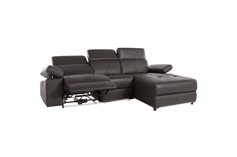 Hörnsoffa 3-sits Rayland Brun, PU, Höger elektrisk vilstol - Brun, PU, Höger elektrisk vilstol - Möbler - Vardagsrum - Soffor - Reclinersoffor & Biosoffor