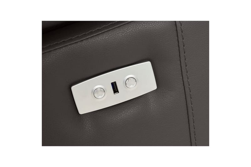 Hörnsoffa 3-sits Rayland Brun, PU, Höger elektrisk vilstol - Brun, PU, Höger elektrisk vilstol - Möbler - Vardagsrum - Soffor - Reclinersoffor & Biosoffor