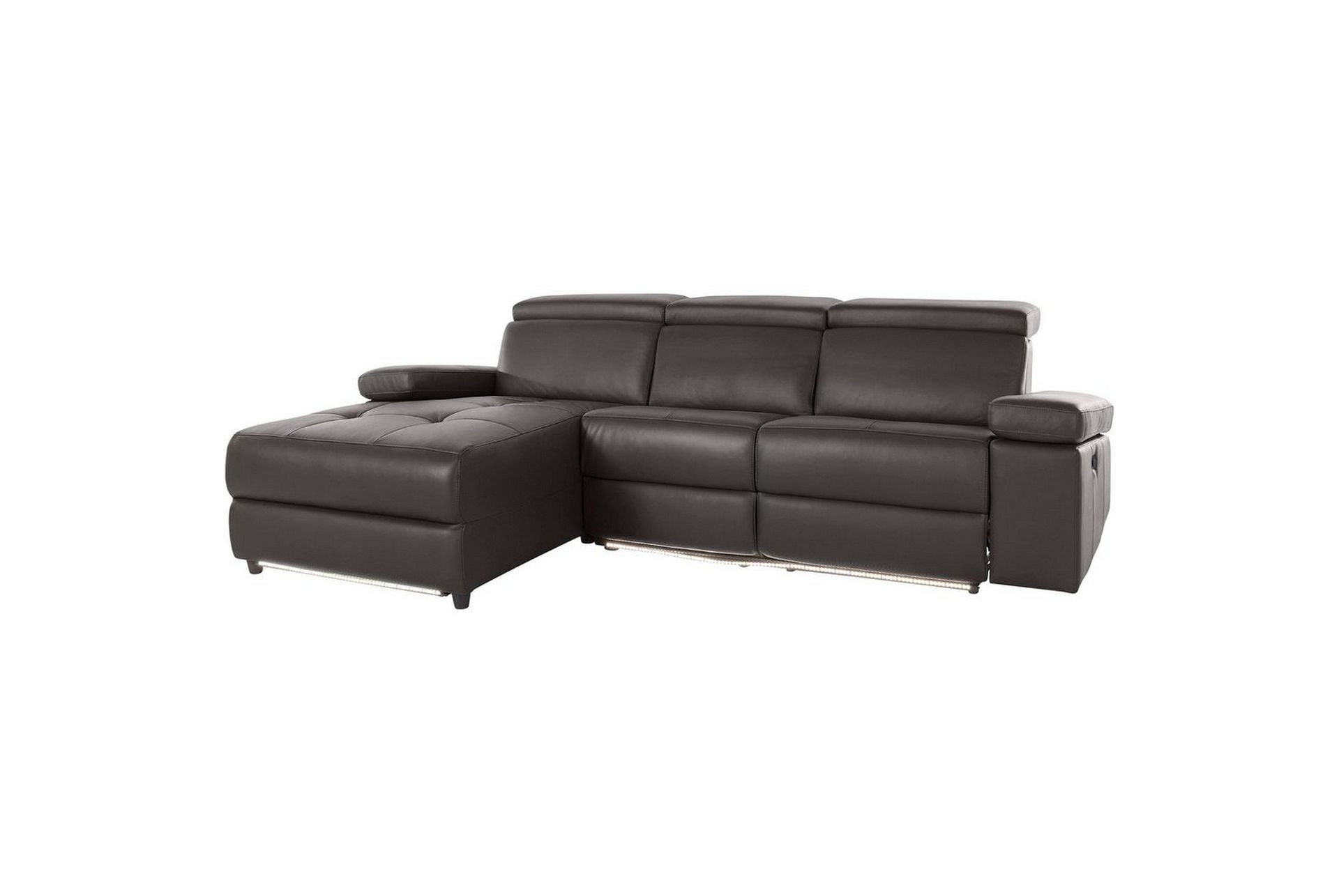 H&ouml;rnsoffa 3-sits Rayland Brun, PU, V&auml;nster Manuell F&aring;t&ouml;lj - Brun, PU, V&auml;nster Manuell F&aring;t&ouml;lj