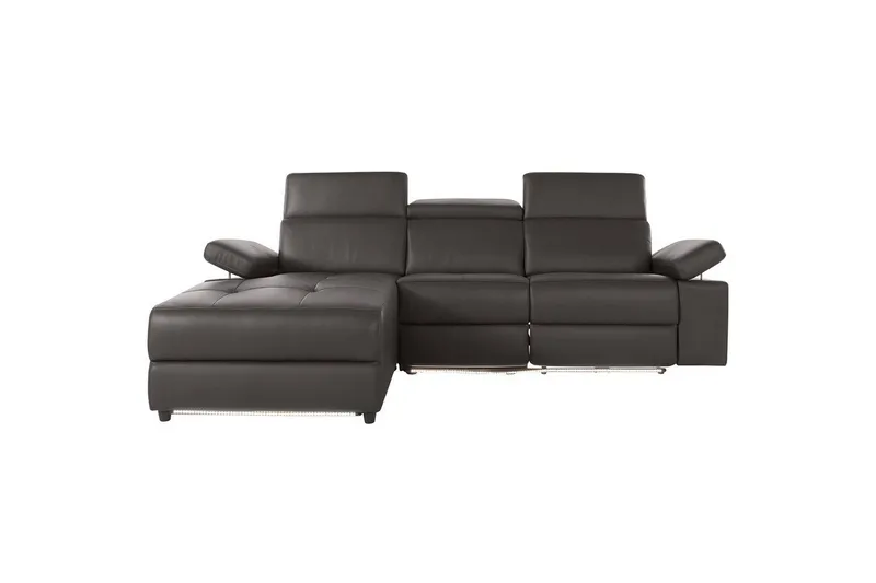 Hörnsoffa 3-sits Rayland Brun, PU, Vänster Elektrisk Fåtölj - Brun, PU, Vänster Elektrisk Fåtölj - Möbler - Vardagsrum - Soffor - Reclinersoffor & Biosoffor