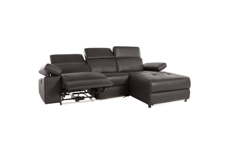 Hörnsoffa 3-sits Rayland Brun, PU, Höger manuell vilstol - Brun, PU, Höger manuell vilstol - Möbler - Vardagsrum - Soffor - Reclinersoffor & Biosoffor