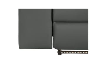 Hörnsoffa 3-sits Rayland Grå, Läder/PU, Höger elektrisk vilstol - Grå, Läder/PU, Höger elektrisk vilstol - Möbler - Vardagsrum - Soffor - Reclinersoffor & Biosoffor