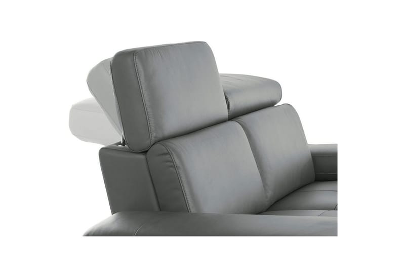 Hörnsoffa 3-sits Rayland Grå, Läder/PU, Höger elektrisk vilstol - Grå, Läder/PU, Höger elektrisk vilstol - Möbler - Vardagsrum - Soffor - Reclinersoffor & Biosoffor