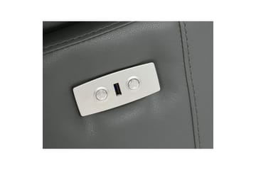 Hörnsoffa 3-sits Rayland Grå, Läder/PU, Höger elektrisk vilstol - Grå, Läder/PU, Höger elektrisk vilstol - Möbler - Vardagsrum - Soffor - Reclinersoffor & Biosoffor
