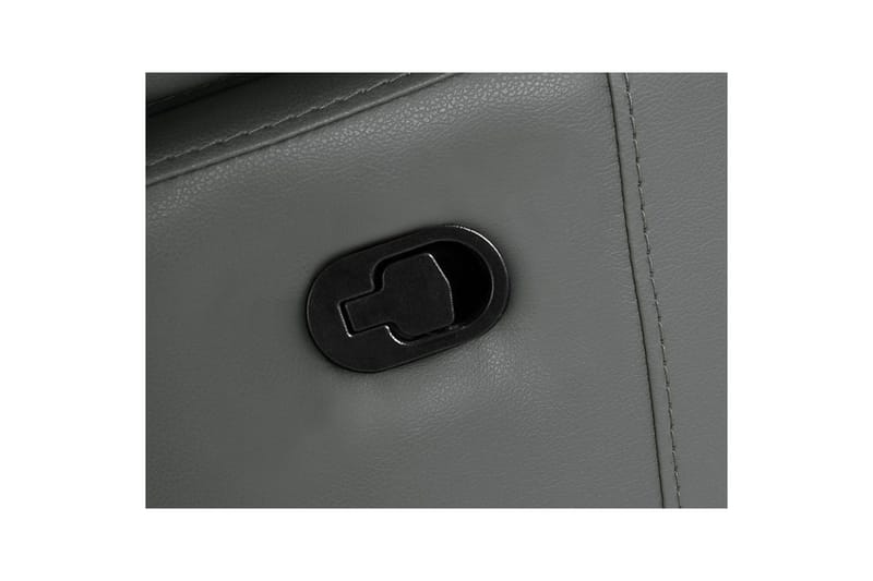 Hörnsoffa 3-sits Rayland Grå, Läder/PU, Höger manuell vilstol - Grå, Läder/PU, Höger manuell vilstol - Möbler - Vardagsrum - Soffor - Reclinersoffor & Biosoffor