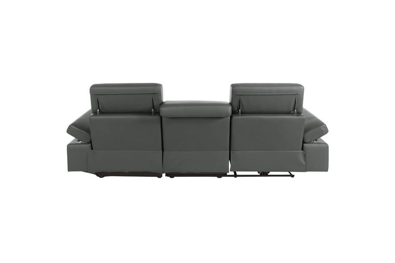 Hörnsoffa 3-sits Rayland Grå, Läder/PU, Höger manuell vilstol - Grå, Läder/PU, Höger manuell vilstol - Möbler - Vardagsrum - Soffor - Reclinersoffor & Biosoffor