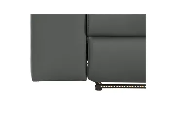 Hörnsoffa 3-sits Rayland Grå, Läder/PU, Höger manuell vilstol - Grå, Läder/PU, Höger manuell vilstol - Möbler - Vardagsrum - Soffor - Reclinersoffor & Biosoffor