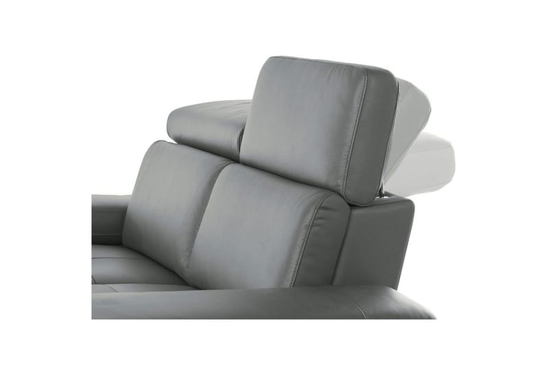 Hörnsoffa 3-sits Rayland Grå, Läder/PU, Vänster Elektrisk Fåtölj - Grå, Läder/PU, Vänster Elektrisk Fåtölj - Möbler - Vardagsrum - Soffor - Reclinersoffor & Biosoffor