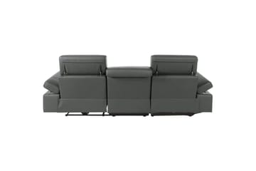 Hörnsoffa 3-sits Rayland Grå, Läder/PU, Vänster Elektrisk Fåtölj - Grå, Läder/PU, Vänster Elektrisk Fåtölj - Möbler - Vardagsrum - Soffor - Reclinersoffor & Biosoffor