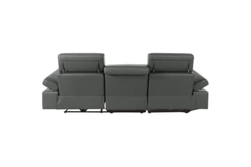 Hörnsoffa 3-sits Rayland Grå, Läder/PU, Vänster Manuell Fåtölj - Grå, Läder/PU, Vänster Manuell Fåtölj - Möbler - Vardagsrum - Soffor - Reclinersoffor & Biosoffor
