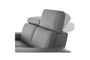 Hörnsoffa 3-sits Rayland Grå, Läder/PU, Vänster Manuell Fåtölj - Grå, Läder/PU, Vänster Manuell Fåtölj - Möbler - Vardagsrum - Soffor - Reclinersoffor & Biosoffor