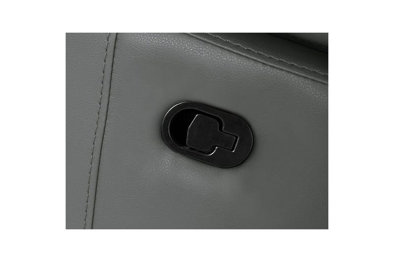 Hörnsoffa 3-sits Rayland Grå, Läder/PU, Vänster Manuell Fåtölj - Grå, Läder/PU, Vänster Manuell Fåtölj - Möbler - Vardagsrum - Soffor - Reclinersoffor & Biosoffor