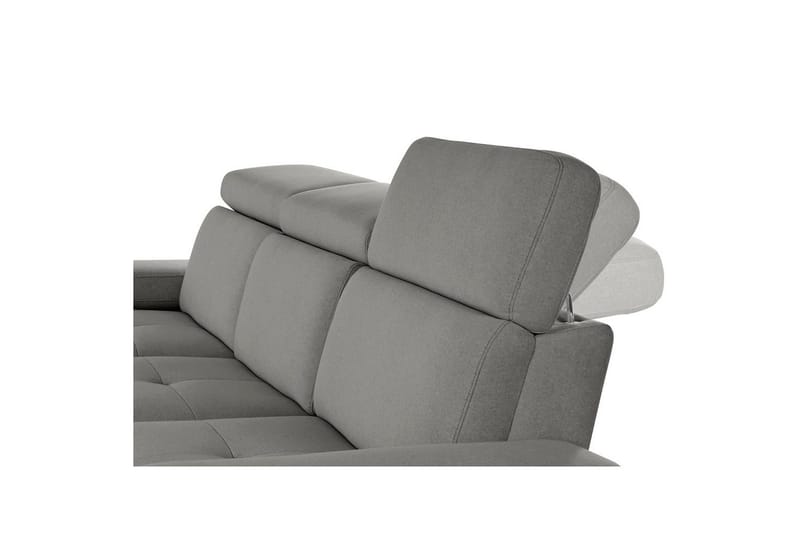 Hörnsoffa 3-sits Rayland Grå, Sunday tyg, Vänster Elektrisk Fåtölj - Grå, Sunday tyg, Vänster Elektrisk Fåtölj - Möbler - Vardagsrum - Soffor - Reclinersoffor & Biosoffor