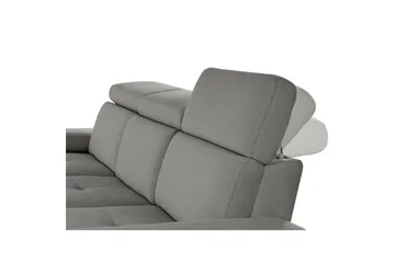 Hörnsoffa 3-sits Rayland Grå, Sunday tyg, Vänster Manuell Fåtölj - Grå, Sunday tyg, Vänster Manuell Fåtölj - Möbler - Vardagsrum - Soffor - Reclinersoffor & Biosoffor