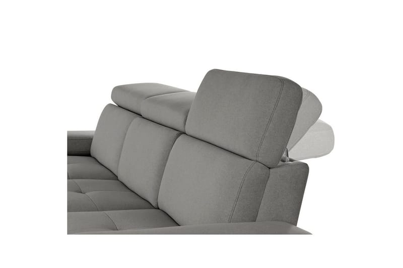 Hörnsoffa 3-sits Rayland Grå, Sunday tyg, Vänster Manuell Fåtölj - Grå, Sunday tyg, Vänster Manuell Fåtölj - Möbler - Vardagsrum - Soffor - Reclinersoffor & Biosoffor