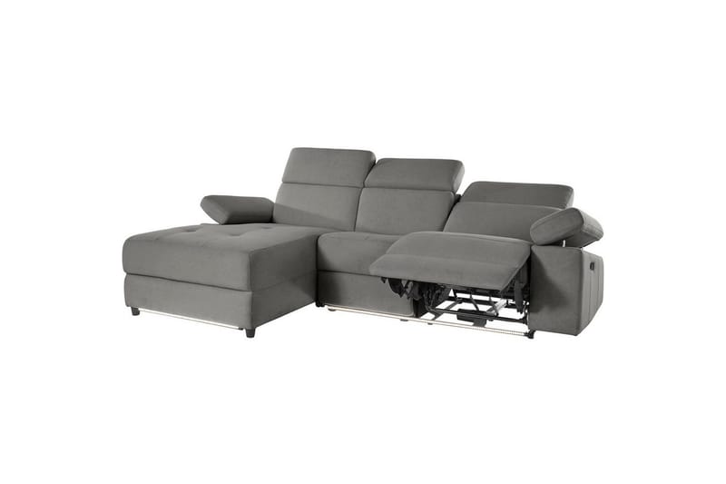 Hörnsoffa 3-sits Rayland Grå, Sunday tyg, Vänster Manuell Fåtölj - Grå, Sunday tyg, Vänster Manuell Fåtölj - Möbler - Vardagsrum - Soffor - Reclinersoffor & Biosoffor