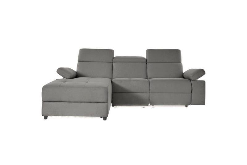 Hörnsoffa 3-sits Rayland Grå, Sunday tyg, Vänster Manuell Fåtölj - Grå, Sunday tyg, Vänster Manuell Fåtölj - Möbler - Vardagsrum - Soffor - Reclinersoffor & Biosoffor