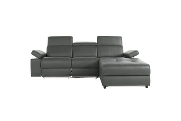 Hörnsoffa 3-sits Rayland Grå, PU, Höger manuell vilstol - Grå, PU, Höger manuell vilstol - Möbler - Vardagsrum - Soffor - Reclinersoffor & Biosoffor