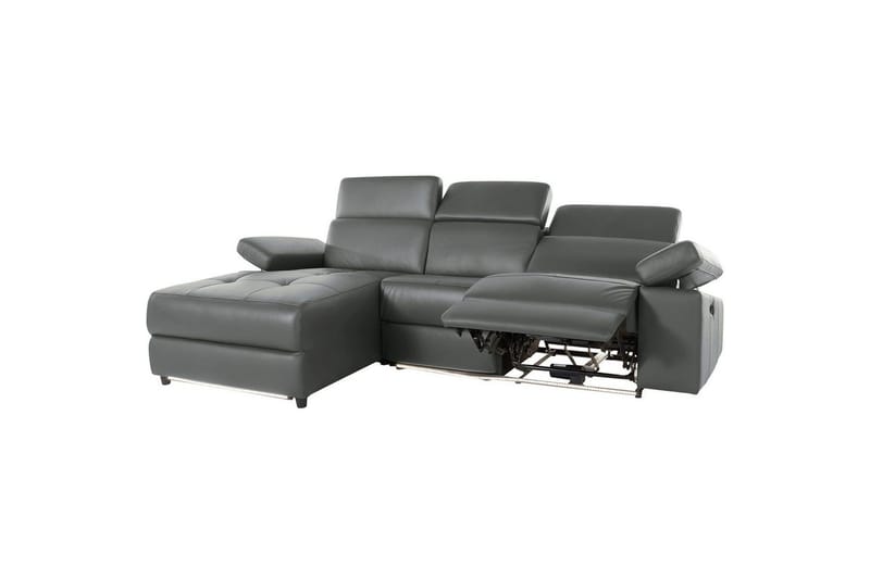 Hörnsoffa 3-sits Rayland Grå, PU, Vänster Manuell Fåtölj - Grå, PU, Vänster Manuell Fåtölj - Möbler - Vardagsrum - Soffor - Reclinersoffor & Biosoffor