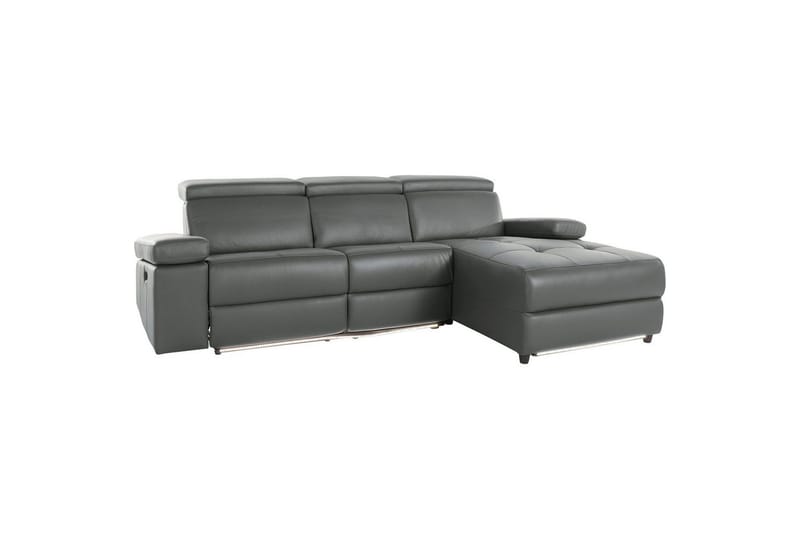 Hörnsoffa 3-sits Rayland Grå, PU, Höger manuell vilstol - Grå, PU, Höger manuell vilstol - Möbler - Vardagsrum - Soffor - Reclinersoffor & Biosoffor