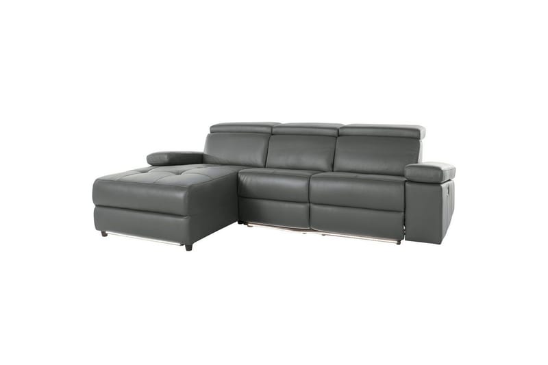 Hörnsoffa 3-sits Rayland Grå, PU, Vänster Elektrisk Fåtölj, Grå, PU, Vänster Elektrisk Fåtölj