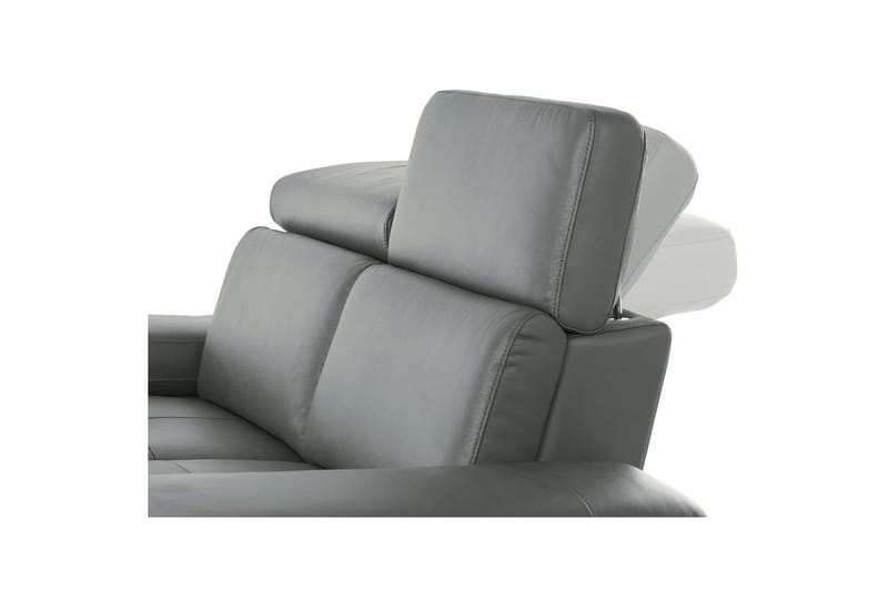 Hörnsoffa 3-sits Rayland Grå, PU, Vänster Elektrisk Fåtölj - Grå, PU, Vänster Elektrisk Fåtölj - Möbler - Vardagsrum - Soffor - Skinnsoffor