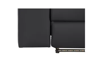 Hörnsoffa 3-sits Rayland Svart, Läder/PU, Höger manuell vilstol - Svart, Läder/PU, Höger manuell vilstol - Möbler - Vardagsrum - Soffor - Reclinersoffor & Biosoffor