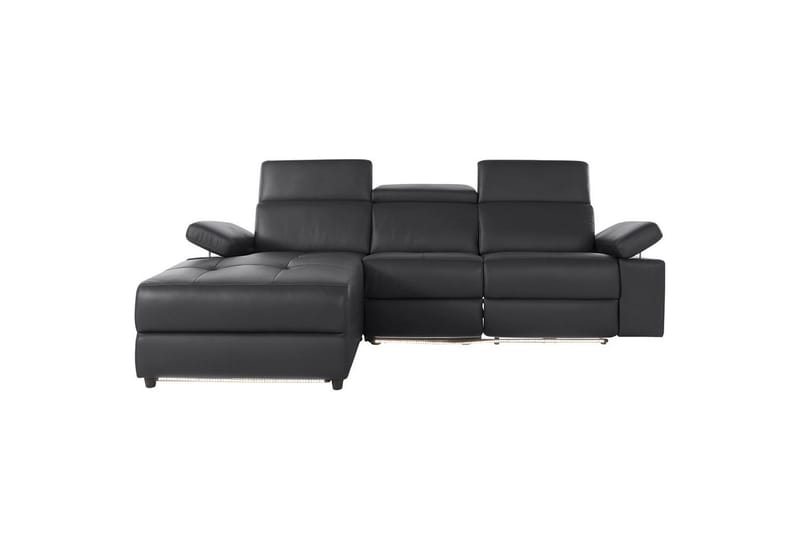 Hörnsoffa 3-sits Rayland Svart, Läder/PU, Vänster Elektrisk Fåtölj - Svart, Läder/PU, Vänster Elektrisk Fåtölj - Möbler - Vardagsrum - Soffor - Reclinersoffor & Biosoffor
