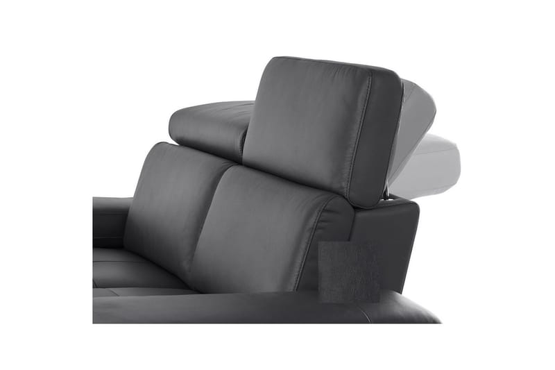 Hörnsoffa 3-sits Rayland Svart, Läder/PU, Vänster Elektrisk Fåtölj - Svart, Läder/PU, Vänster Elektrisk Fåtölj - Möbler - Vardagsrum - Soffor - Reclinersoffor & Biosoffor