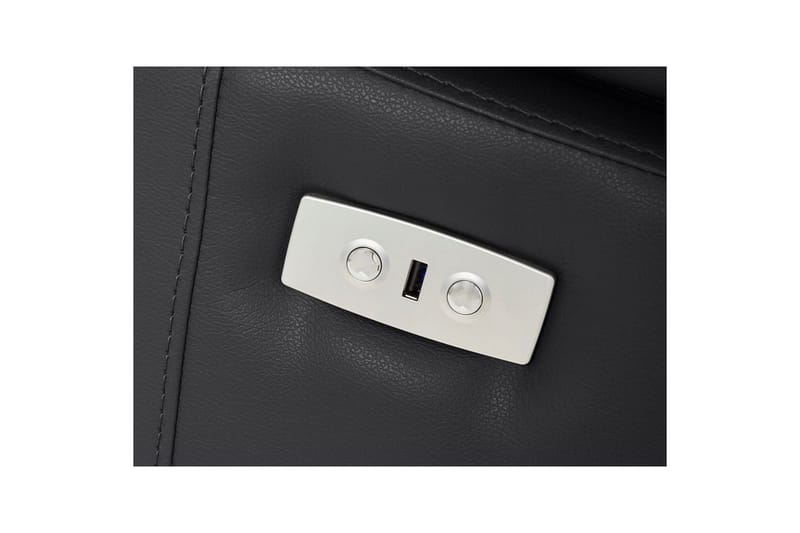 Hörnsoffa 3-sits Rayland Svart, Läder/PU, Vänster Elektrisk Fåtölj - Svart, Läder/PU, Vänster Elektrisk Fåtölj - Möbler - Vardagsrum - Soffor - Reclinersoffor & Biosoffor