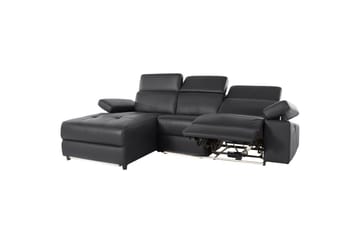 Hörnsoffa 3-sits Rayland Svart, PU, Vänster Elektrisk Fåtölj - Svart, PU, Vänster Elektrisk Fåtölj - Möbler - Vardagsrum - Soffor - Reclinersoffor & Biosoffor