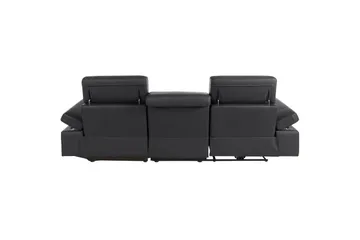Hörnsoffa 3-sits Rayland Svart, PU, Höger manuell vilstol - Svart, PU, Höger manuell vilstol - Möbler - Vardagsrum - Soffor - Reclinersoffor & Biosoffor