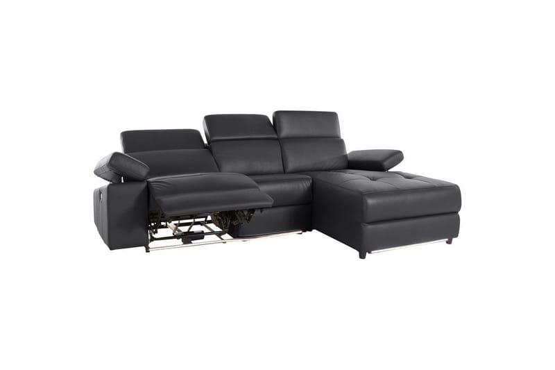 Hörnsoffa 3-sits Rayland Svart, PU, Höger elektrisk vilstol - Svart, PU, Höger elektrisk vilstol - Möbler - Vardagsrum - Soffor - Reclinersoffor & Biosoffor