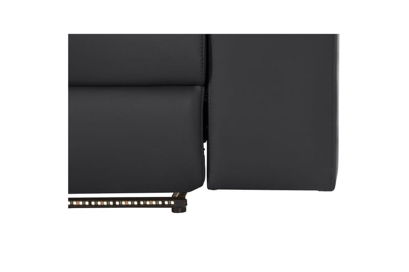 Hörnsoffa 3-sits Rayland Svart, PU, Vänster Manuell Fåtölj - Svart, PU, Vänster Manuell Fåtölj - Möbler - Vardagsrum - Soffor - Reclinersoffor & Biosoffor