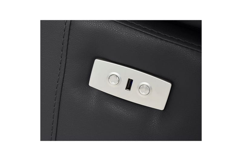 Hörnsoffa 3-sits Rayland Svart, PU, Vänster Elektrisk Fåtölj - Svart, PU, Vänster Elektrisk Fåtölj - Möbler - Vardagsrum - Soffor - Reclinersoffor & Biosoffor