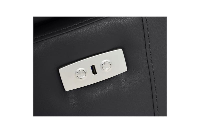 Hörnsoffa 3-sits Rayland Svart, PU, Höger elektrisk vilstol - Svart, PU, Höger elektrisk vilstol - Möbler - Vardagsrum - Soffor - Reclinersoffor & Biosoffor