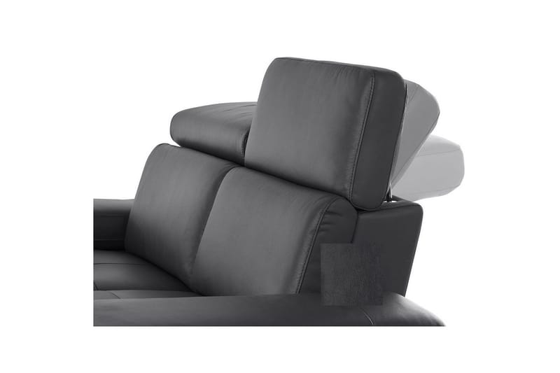 Hörnsoffa 3-sits Rayland Svart, PU, Vänster Elektrisk Fåtölj - Svart, PU, Vänster Elektrisk Fåtölj - Möbler - Vardagsrum - Soffor - Reclinersoffor & Biosoffor