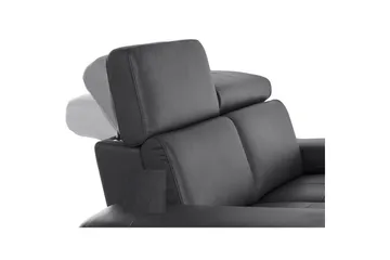 Hörnsoffa 3-sits Rayland Svart, PU, Höger manuell vilstol - Svart, PU, Höger manuell vilstol - Möbler - Vardagsrum - Soffor - Reclinersoffor & Biosoffor