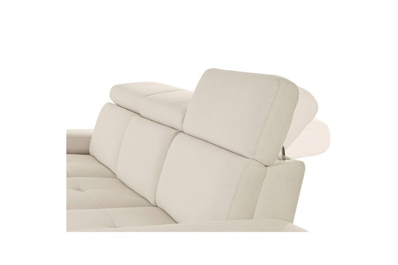 Hörnsoffa 3-sits Rayland Vit, Sunday tyg, Vänster Elektrisk Fåtölj - Vit, Sunday tyg, Vänster Elektrisk Fåtölj - Möbler - Vardagsrum - Soffor - Reclinersoffor & Biosoffor