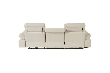 Hörnsoffa 3-sits Rayland Vit, Sunday tyg, Vänster Elektrisk Fåtölj - Vit, Sunday tyg, Vänster Elektrisk Fåtölj - Möbler - Vardagsrum - Soffor - Reclinersoffor & Biosoffor