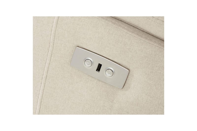 Hörnsoffa 3-sits Rayland Vit, Sunday tyg, Vänster Elektrisk Fåtölj - Vit, Sunday tyg, Vänster Elektrisk Fåtölj - Möbler - Vardagsrum - Soffor - Reclinersoffor & Biosoffor