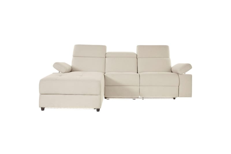 Hörnsoffa 3-sits Rayland Vit, Sunday tyg, Vänster Elektrisk Fåtölj - Vit, Sunday tyg, Vänster Elektrisk Fåtölj - Möbler - Vardagsrum - Soffor - Reclinersoffor & Biosoffor