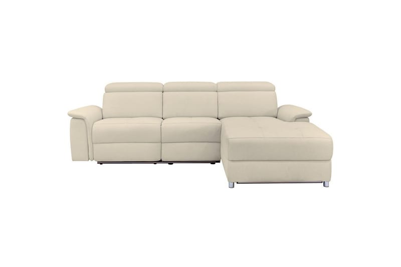 Hörnsoffa 3-sits Pareli Vit, Sunday tyg, Höger manuell vilstol - Vit, Sunday tyg, Höger manuell vilstol - Möbler - Vardagsrum - Soffor - Reclinersoffor & Biosoffor