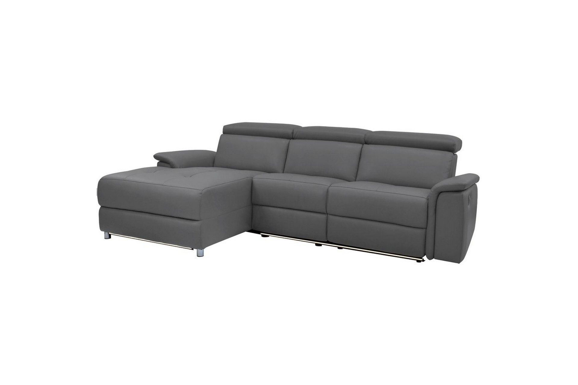 hörnsoffa 3-sits pareli antracit, sunday tyg, vänster manuell fåtölj - antracit, sunday tyg, vänster manuell fåtölj