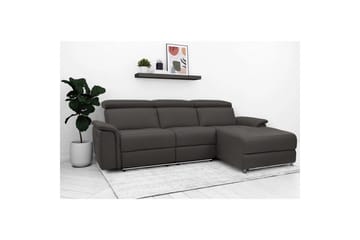 Hörnsoffa 3-sits Pareli Brun, PU, Höger elektrisk vilstol - Brun, PU, Höger elektrisk vilstol - Möbler - Vardagsrum - Soffor - Reclinersoffor & Biosoffor