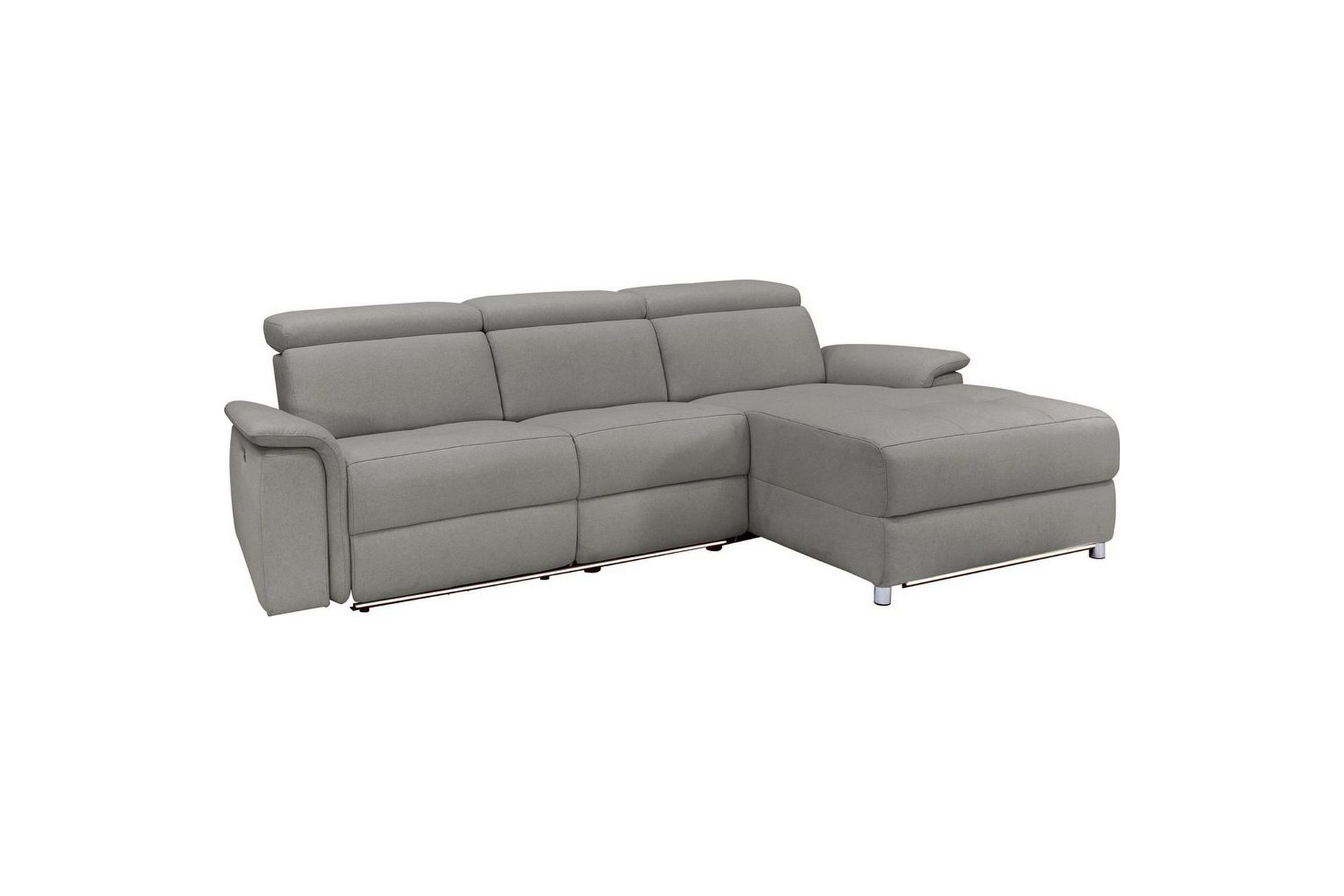 hörnsoffa 3-sits pareli grå, sunday tyg, höger elektrisk vilstol - grå, sunday tyg, höger elektrisk vilstol